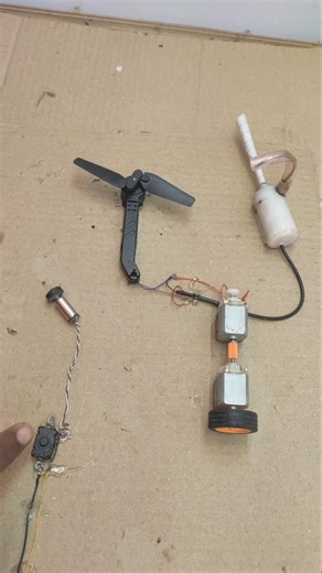 dji Drone motor and smoke engine powering with use crossless motor and tyre_Dc Motor #tech #science