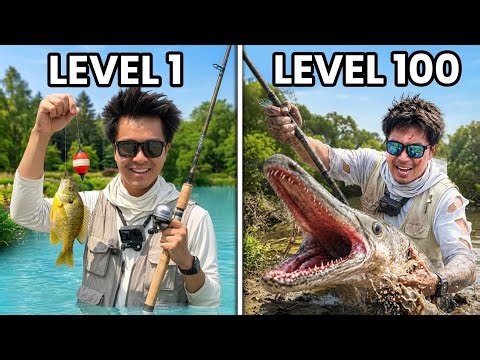 IMPOSSIBLE Fishing Challenge from Level 1 to Level 100!