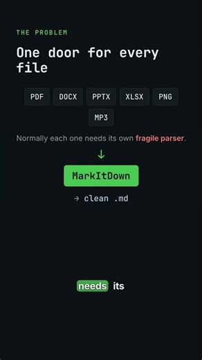 MarkItDown: turn any file into LLM-ready Markdown in 3 lines
