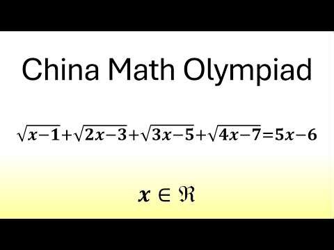 China Math Olympiad Question 🤯 Only 1% Can Solve This Radical Equation!
