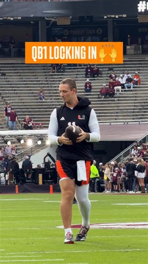 Getting locked in 🔒 📺 Watch Miami vs Texas A&M on @espn on @abc | Miami Hurricanes