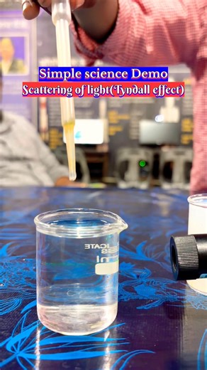 👨‍🏫✅Simple demonstration to understand scattering of light(Tyndall effect)