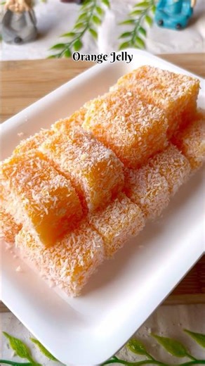 Healthy Orange Jelly | Only 3 Ingredients | No Gelatin No Agar Agar | Quick Dessert #shorts