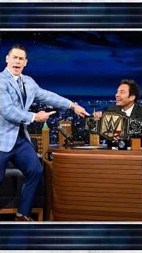 #JohnCena gifts Jimmy a personalized #WWE belt! #FallonTonight