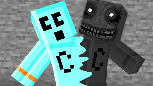 Escaping a Minecraft world while being hunted by a shadow