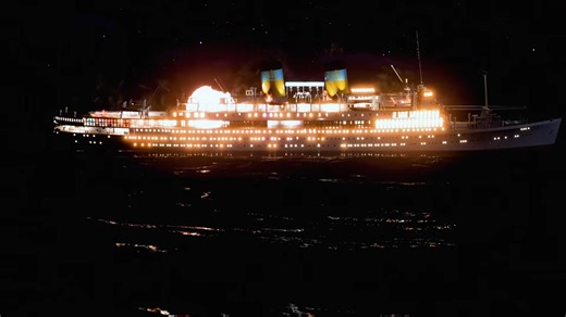 This video shows a cruise ship fire that trapped passengers in their cabins