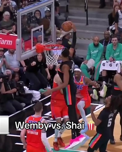 #Wemby took #ShaiGilgeousAlexander’s shot out of the air 😲 #NBA #basketball #block