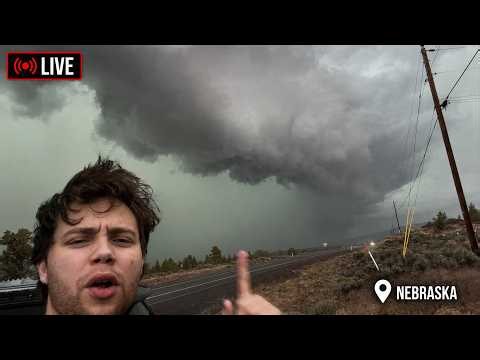 🔴 Chasing a Low-End TORNADO Threat in Nebraska - LIVE STORM CHASER