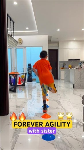 SUPER LONG AGILITY DRILL 🌟 TEAMWORK 💥 LETS GO #shorts #speedandagility #ninja