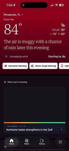 The first US hurricane landfall in 2 years is 24 hours away and we’ve been building the CNN Weather app for this moment. There’s no better one stop shop: It has local data to help you know how bad… | Eric Zerkel