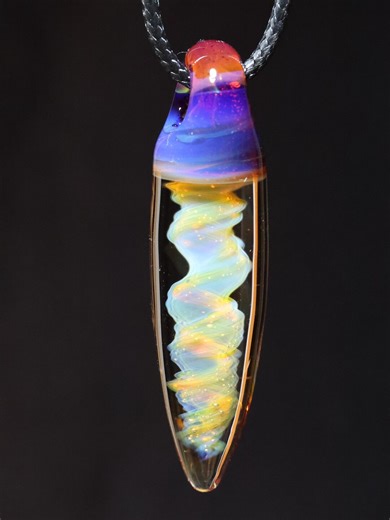 Alien Tendril Pendant With Sparkles of Pure Silver Throughout. Comes With Necklace and Box. - Etsy