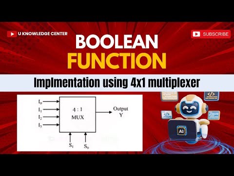 Boolean Function Using Multiplexer (4×1) | Step by Step | Digital Logic Design
