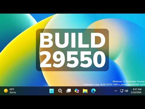 New Windows 11 vNext Build 29550 - New Features for the Next Version of Windows (Canary)
