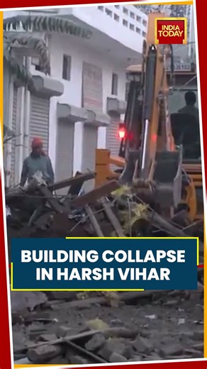 Delhi Building Collapse: Morning Visuals From Milan Garden In Harsh Vihar #delhi #buildingcollapse