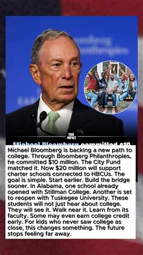 Bloomberg Put $20M Behind A New Path To College 🎓 #Shorts