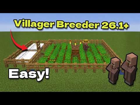 Easy Minecraft Villager Breeder | Tutorial 26.1+ (Java)