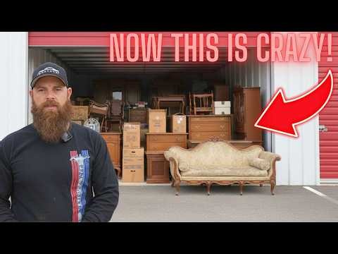 Insane antique furniture finds in DECADES old abandoned storage unit!