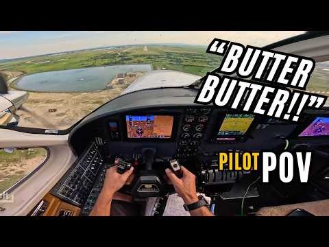 TOO SMOOTH… Almost! | Pilot POV Landing #aviation #pilot #pilotlife