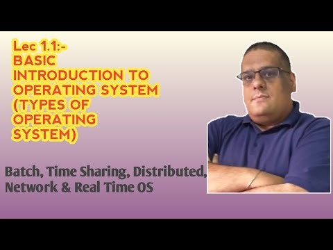 Lec 1.1:- Basic Introduction To Operating System - Types Of Operating System