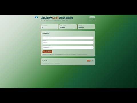 Token Liquidity Lock Dashboard | Solidity Smart Contract + React Frontend | Verified on Sepolia