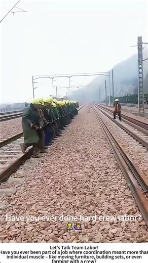 Rail Crew Replacing Heavy Tracks – Pure Coordination in Hard Hats 🚧🛠️