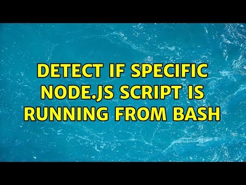 Detect if specific node.js script is running from bash (3 Solutions!!)