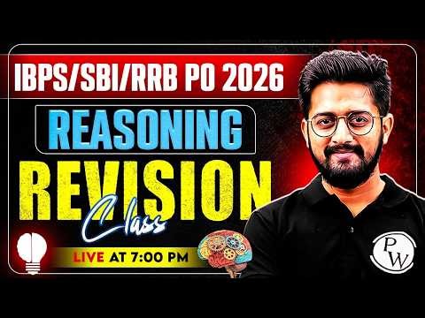 Bank Exam 2026 | Reasoning Revision Class for IBPS, SBI, RRB PO 2026 | Reasoning by Sachin Sir