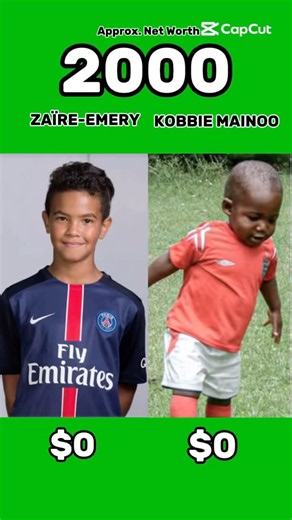 Warren Zaïre-Emery 🆚 Kobbie Mainoo 💰 Net Worth Evolution (2000–2026) #shortsviral