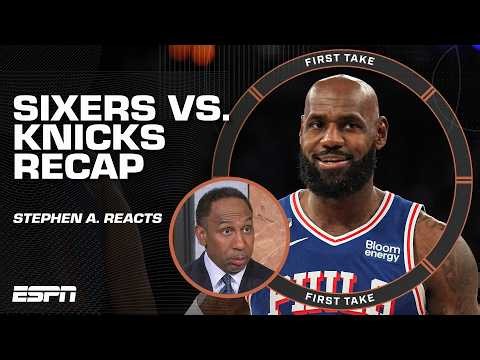 'I'M CONCERNED ABOUT THEIR DEPTH!' 👀 - Stephen A. on 76ers after win over Knicks | First Take
