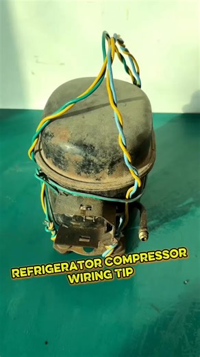 Refrigerator Compressor Wiring Tip🔥 ⚡️💡 Like❣️ comments📋 Share📤 . #compressor #compressors #electricalwork #diyelectrical #electrician
