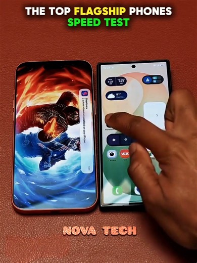 Samsung vs iPhone Speed Test (ZFold 8 vs iPhone 17 Pro Max) #shorts #tech