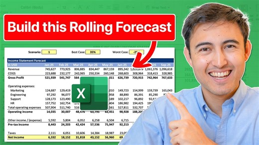 Build a monthly budgeting & forecasting model in Excel