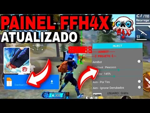 NOVO HACK GRATIS FREE FIRE 😈 PAINEL FFH4X INJETOR ATUALIZADO ANT BAN MOD MENU 100%HS LINK DIRETO