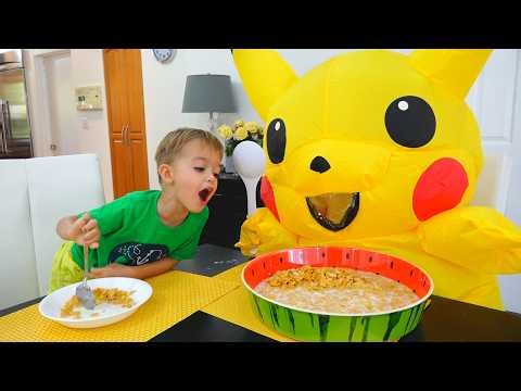 Vlad and Niki children morning routine story with Huge Toy