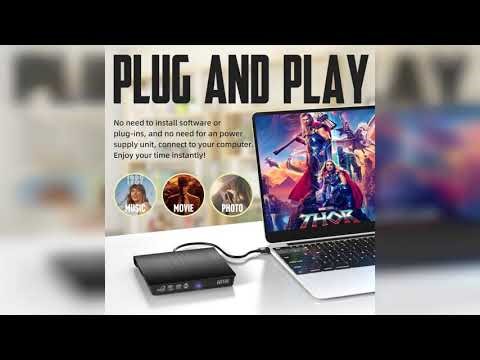 Review: External CD/DVD Drive, Portable USB 3.0 & USB-C CD RW Drive, DVD Player, DVD Burner fo...