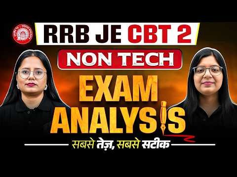 RRB JE CBT 2 Exam Analysis | NON Tech | RRB JE Non Tech LIVE PAPER SOLUTION