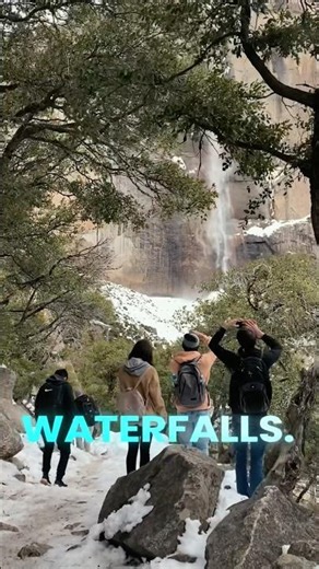 Yosemite waterfalls: Mist Trail to Vernal/Nevada Falls, Upper Yosemite Fall, Lower Yosemite Fall.