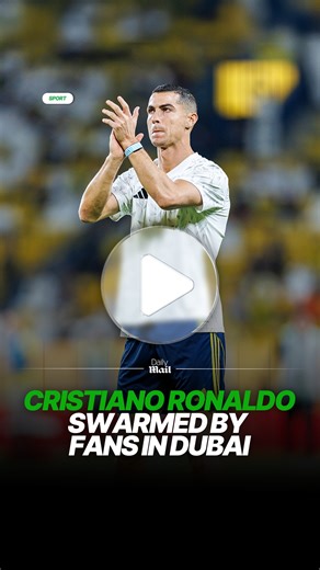 Cristiano Ronaldo was swarmed by fans upon his arrival in Dubai for the Globe Soccer Awards 😅 🎥mehdizalila #cr7 #ronaldo #cristiano #football #soccer | Daily Mail Sport