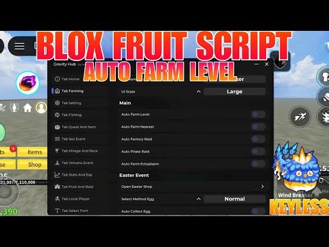 Update Gravity Hub Roblox Script Keyless | Blox Fruits Script Update Best Auto Farm Level