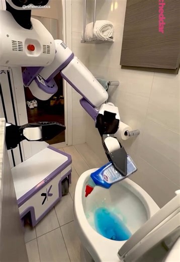 Doing your own chores? that's so 2025🤖 Reflex Robotics, founded by a team of MIT alumni, is building a general-purpose humanoid designed to automate warehouse and factory work. Rather than bipedal legs, they use a wheeled base, which they claim is 2–3x cheaper, enables 5x longer battery life (16 hours), and is passively stable. The robots are vertically integrated, designed in-house, and can be remotely controlled by human operators who intervene when needed. Would you have one of these robots 