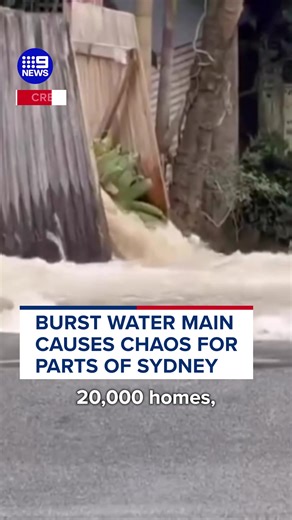 Burst Pipe Causes Flooding in Sydney's North Shore