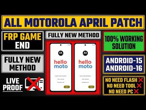 All Moto/Motorola FRP Bypass Android 15-16 | April Security Patch | New Trick 100% Working | No PC