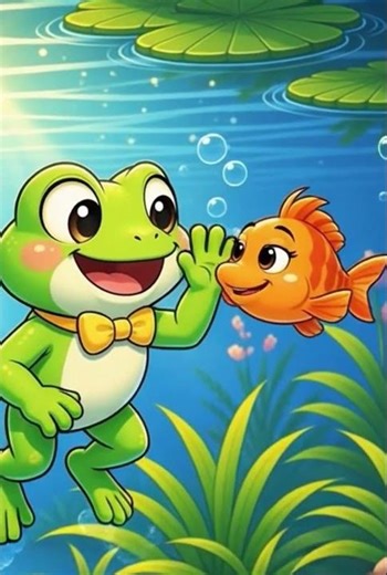 Froggy meets a New Friend Underwater🐸🐟 #shortsforkids #cartoon #cartoonvideo #froggysworld #shorts