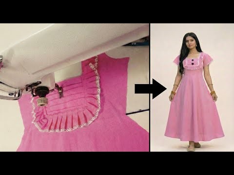 💖💖New Frock Neck Design 🔥🔥 | Sew with ICanSewing 🔥❤️#fashiondesign #fyp #diy