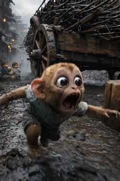 They Brutalized Baby Monkey Rio for Stealing the Butcher’s Block… Until the 10-Ton Iron Cart Screame