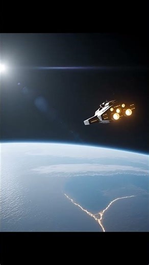 A spaceship in space