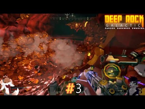 Let's Play Deep Rock Galactic #3: The Hunt For Alien Eggs! A Gold Mining Excavation!