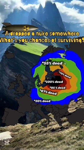 What If a Nuke Dropped in Europe? ☢️ Survival Chances by Country #mapping #geographythroughmaps