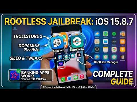 How to Jailbreak iOS 15.8.7 | Dopamine RootHide (iPhone 6s/7/Plus)