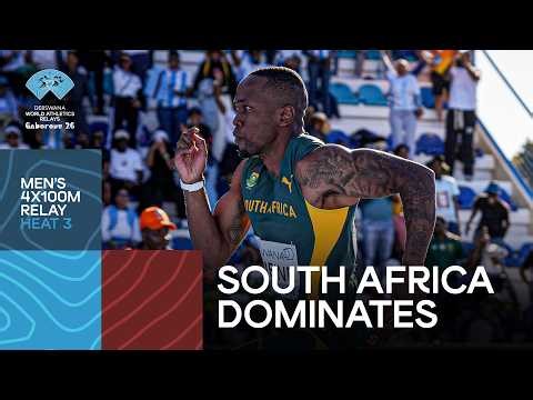 South Africa lead men’s 4x100m heats to secure Beijing spots | World Athletics Relays Gaborone 2026